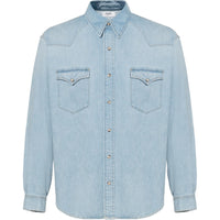 CELINE Buttoned Denim Long Sleeved Shirt