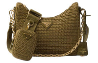 PRADA Re Edition Nylon Shoulder Bag Crossbody Bag Mini Women's Olive Green
