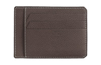 HERMES Faubourg Calfskin Card Holder Unisex Ebony