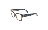CHANEL - Rectangular Eyeglass Frames Unisex Tortoiseshell