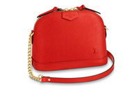 LOUIS VUITTON Alma Epi Leather Dome Bag Shoulder Bag Crossbody Bag Mini Women's Red