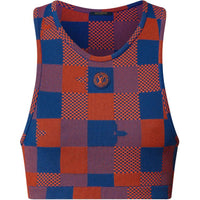 LOUIS VUITTON Pop Monogram Damier Knit Sporty Crop Top Crop Tops Women's Blue