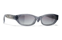 CHANEL Acetate Oval Sunglasses Unisex Multicolor