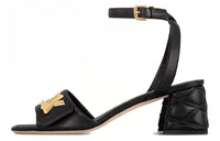LOUIS VUITTON Shake Strap Sandals Women's Black Gold