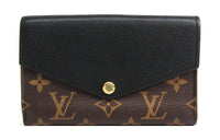 LOUIS VUITTON Pallas Leather Legendary Wallet Regular Unisex Black & Brown