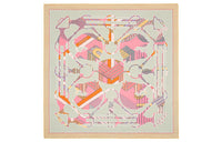 HERMES Silk Scarves Women's Apricot Green/Parma Purple/Orange
