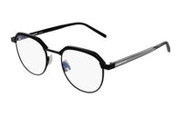 SAINT LAURENT Metal Round Eyeglass Frames Men's Black