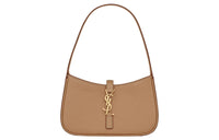 SAINT LAURENT Le 5 A 7 Mini Hobo Bag In Vegetable-Tanned Leather Brown Gold