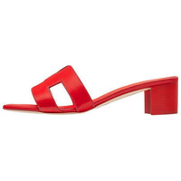 HERMES Oasis Slide Slippers Women's Red