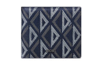 DIOR Canvas With Leather Wallet Men's Marine Blue