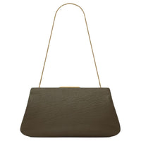 SAINT LAURENT Lambskin Clutch Shoulder Bag Tubas Women's Light Musk