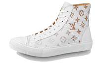 LOUIS VUITTON Tattoo LV Stylish Skateboarding Shoes Unisex Gradient White Brown