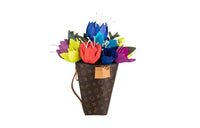 LOUIS VUITTON Cow Leather Fresh Flower Bag Merch Unisex Brown