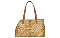 CELINE Triomphe Canvas With Calfskin One Shoulder Handbags Women's Leopard Print