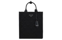 PRADA Leather With Canvas With Nylon Tote Bag, Shopping Bag, Shoulder Bag, Handbag Unisex Black