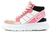 DIOR D-Player Skateboard Shoes Women's High-Top Pink/White