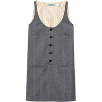 PRADA SS24 Sleeveless Dress Women's Medium Gray