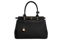 CELINE Natural Calfskin Handbag Regular Women's Black