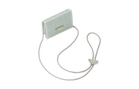 PRADA Fabric With Leather Card Holder Regular Women's Aqua Green