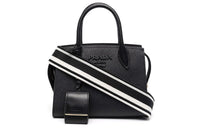 PRADA Leather Tote Bag Shopping Bag Handbag Unisex Black