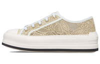 DIOR Walk'n'Dior Low-Top Skateboard Shoes Women's Beige