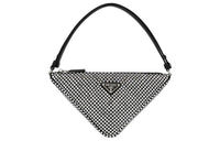 PRADA Crystal Studded Satin Pouch Crystal