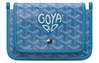GOYARD Plumet Canvas With Leather Envelope Bag Shoulder Bags Unisex Blue/Navy Blue Small Heart