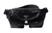 PRADA Leather Fanny Pack Crossbody Bag Shoulder Bag Men's Black