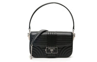 PRADA Leather One Shoulder Handbag Regular Women's Black