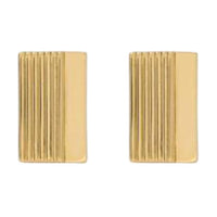 SAINT LAURENT Logo Engraved Rectangular Cufflinks