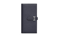 HERMES Bearn Epsom Calfskin Wallet Women's 76 Bleu Indigo Indigo