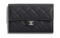 CHANEL Classic Flap CF Calfskin Coin Purses Wallets Women's Black