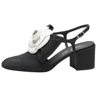 CHANEL Chunky Heel High Heels Women's Black