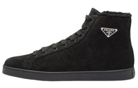 PRADA High Top Stylish Skateboarding Shoes Men's Black