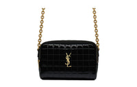 SAINT LAURENT CASSANDRE Polyurethane With Polyester Camera Bag, Shoulder Bag, Crossbody Bag Mini Women's Black