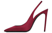 SAINT LAURENT Zoe 115mm Slingback Satin Pumps