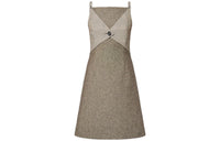 LOUIS VUITTON Bi-Material A-Line Dress