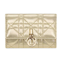 DIOR My Dior Calfskin Wallet Women's Gold