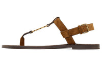SAINT LAURENT CASSANDRE One Strap Sandals 0.5cm Men's Brown