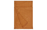 HERMES Knit Scarf Women's Gold/Brown