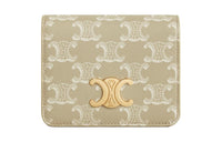 CELINE Canvas Wallet Women's Greige