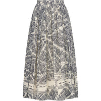 DIOR Mid-Length Pleated Skirt Casual Long Skirts Women's White