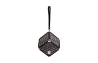 GOYARD Dé Canvas With Leather Wrist Bag Women's Black