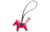 HERMES Sheepskin Pendants Unisex Red