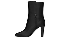 SAINT LAURENT Monogram Jane Ankle Boots Heel Height 9cm Women's Black