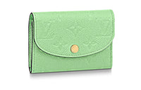 LOUIS VUITTON Cow Leather Wallet Women's Green