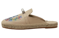 HERMES Wrap-toe Slippers Women's Beige