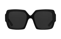PRADA Acetate Irregular Shape Sunglasses Women's Black