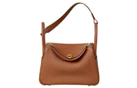 HERMES Lindy Cow Leather Handbags Shoulder Bags 30 Women's Gold