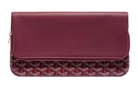 GOYARD Sainte-Marie Canvas With Leather Clutch Medium Size Unisex Burgundy